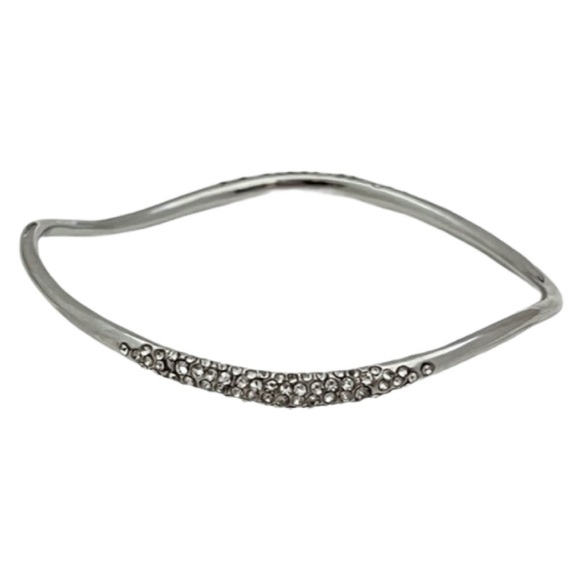 ALEXIS BITTAR • Miss Havisham Liquid Crystal Encrusted Wavy Bangle Bracelet - Picture 6 of 9